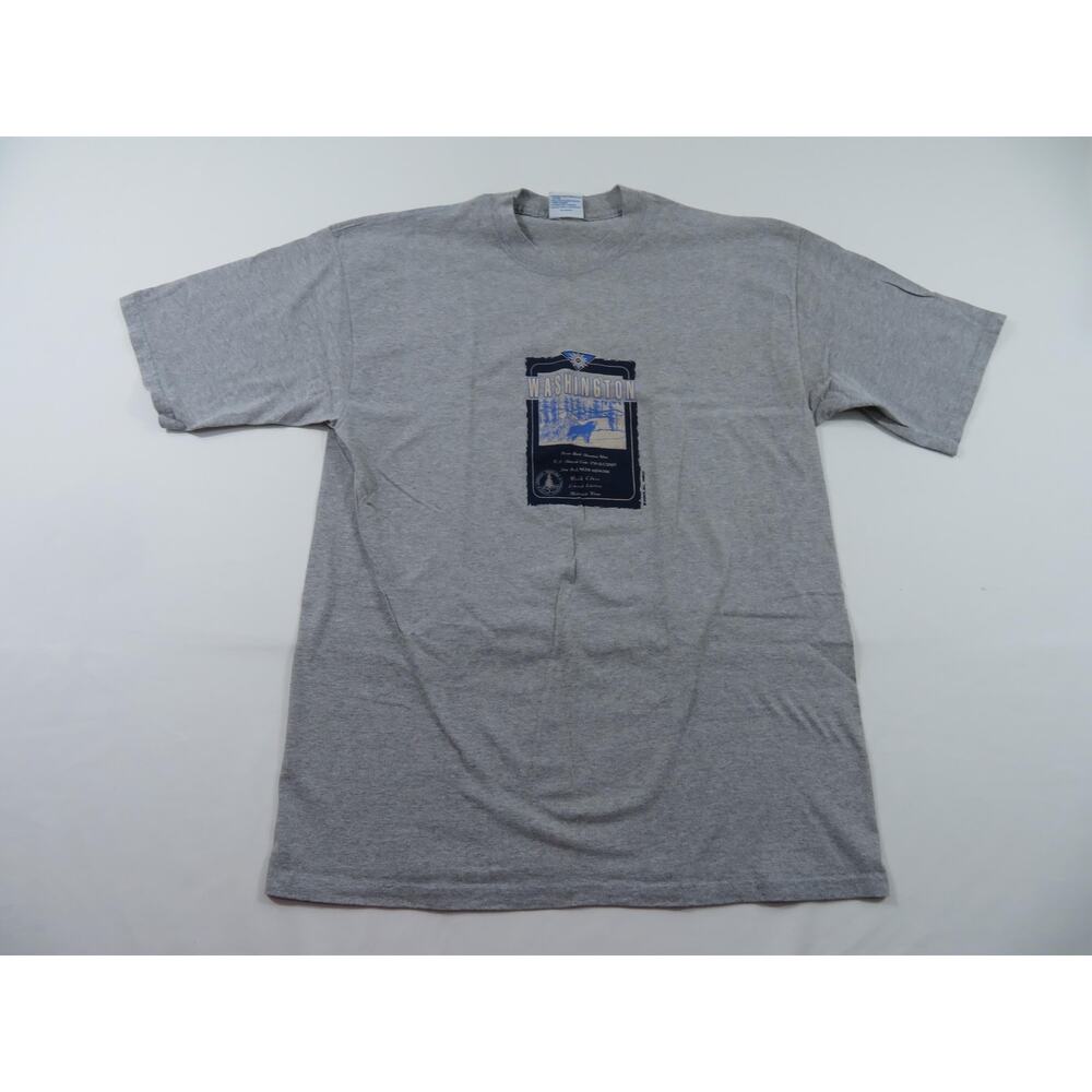 Washington Limited Edition Mountain Wear Wolf Gray T-shirt Sz XL Y2K